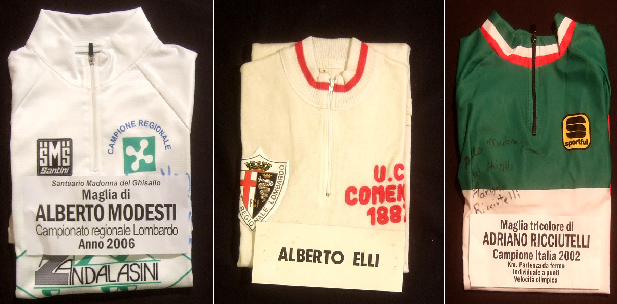 maglie donate al Santuario della Madonna del Ghisallo